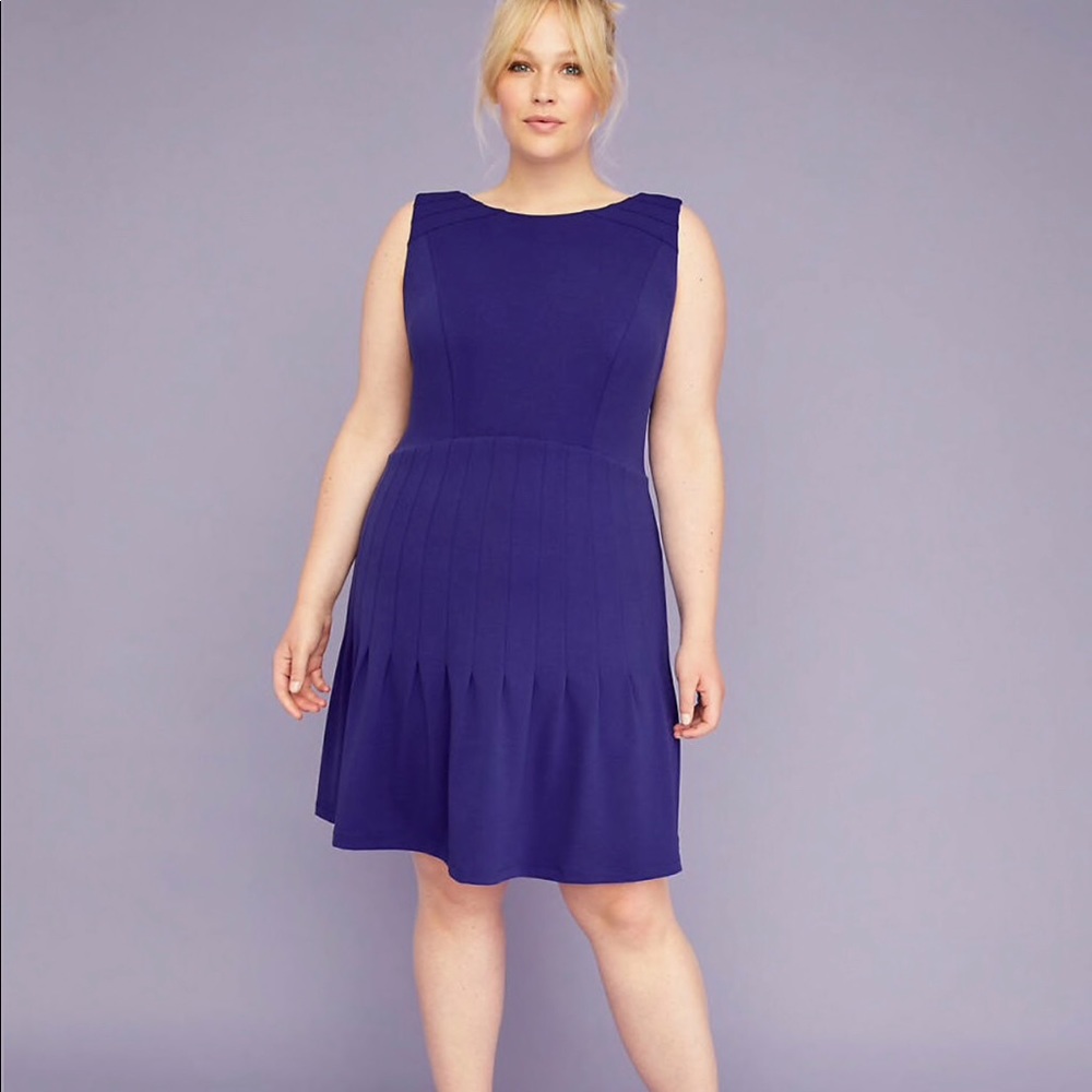 NWT Lane Bryant Blue Fit & Flare Dress